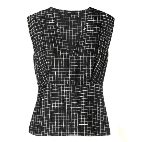 New. Theory black silk top. - Picture 7 of 15